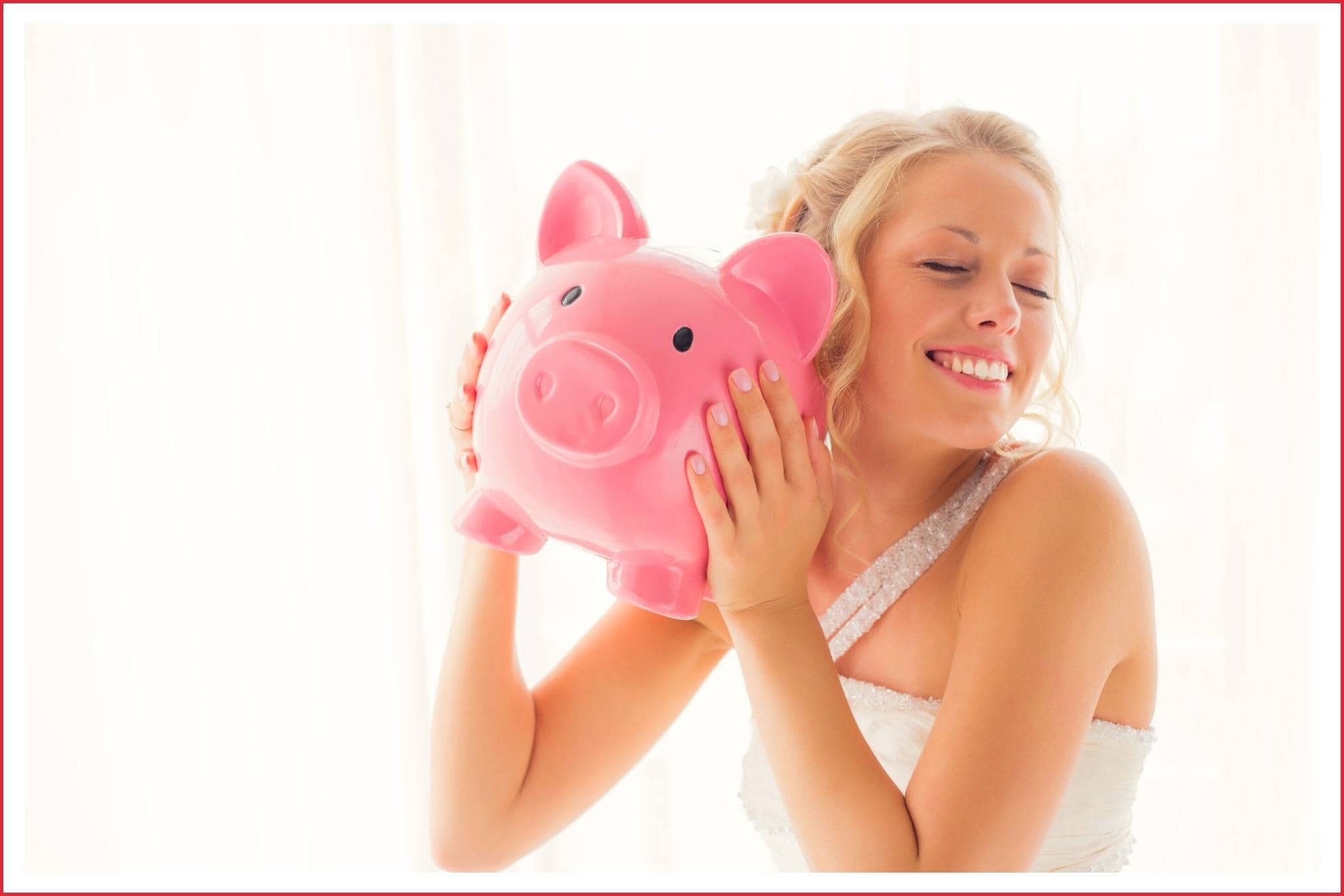 Braut hat im Sparschwein Geld fÃ¼r die freie Trauung gespart